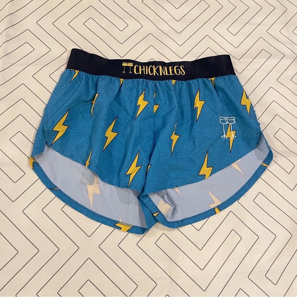 Chicknlegs Lightning Bolt Running Shorts